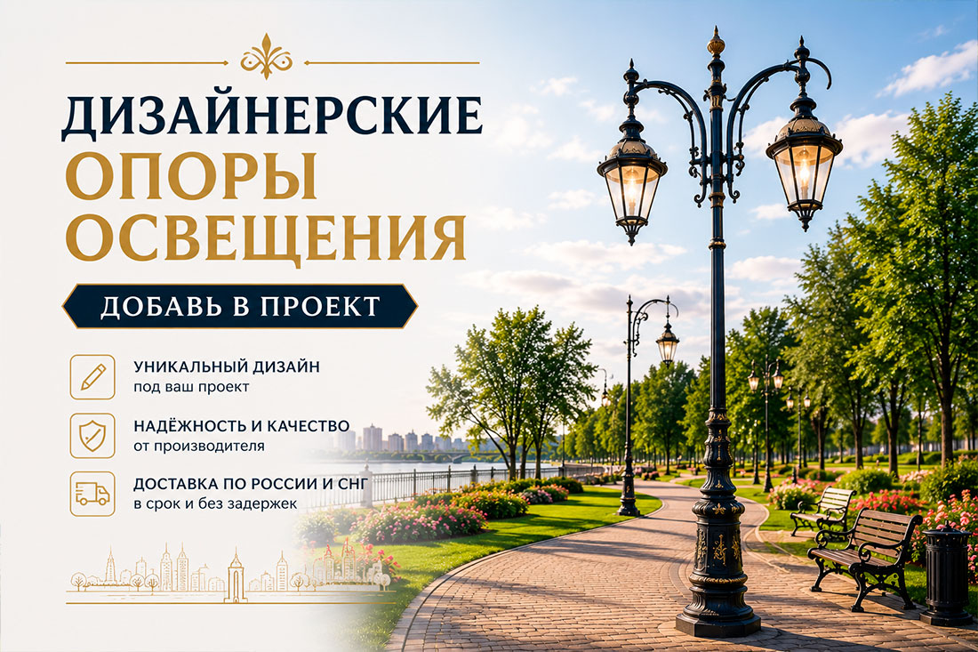 Дизайнерские опоры освещения