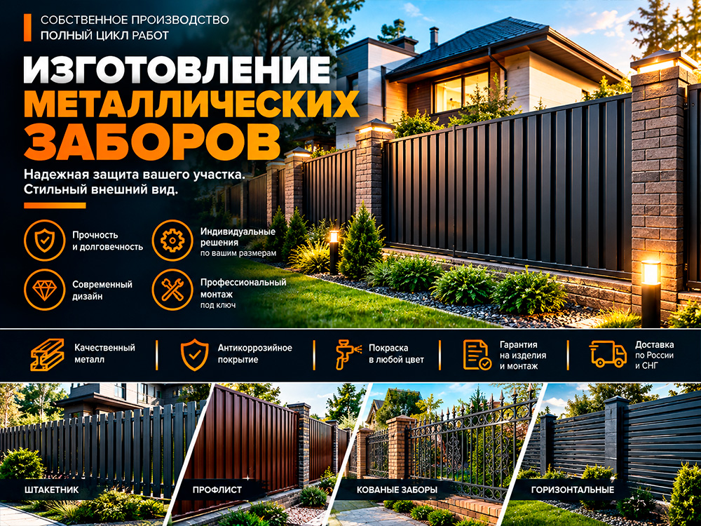 Изготовление металлических заборов