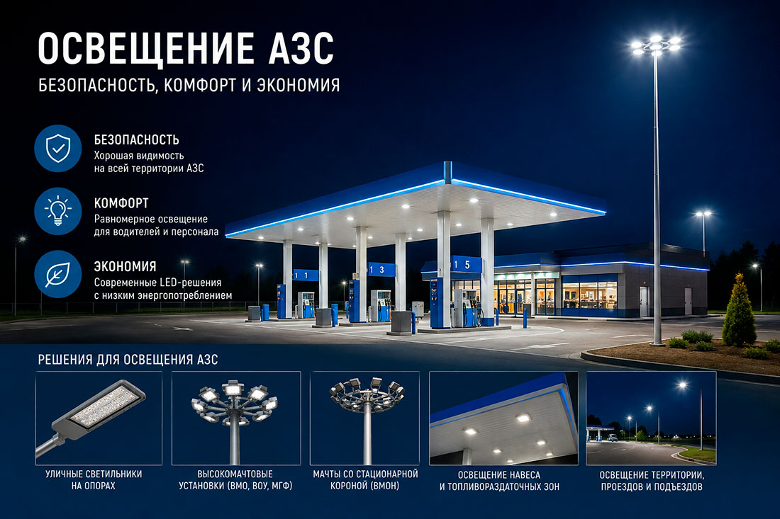 Освещение АЗС